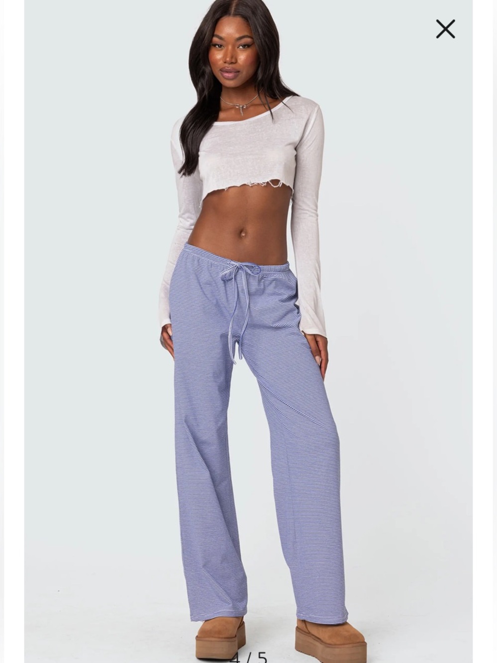 Edikted Olivia Stripe Relaxed Fit Pants
